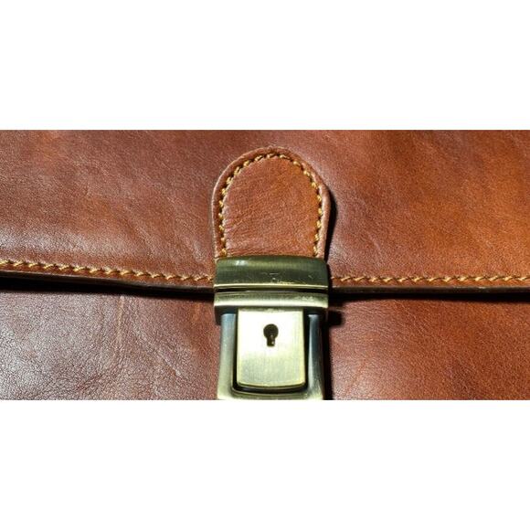 TIME RESISTANT LEATHER PORTFOLIO WORK BAG - Picture 2 of 6